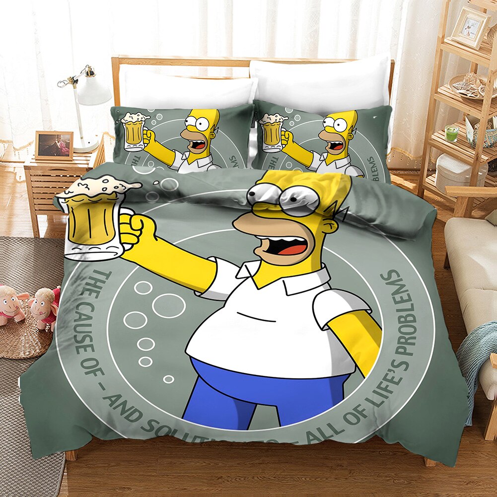Capa De Edredom Os Simpsons Homer E A Cerveja