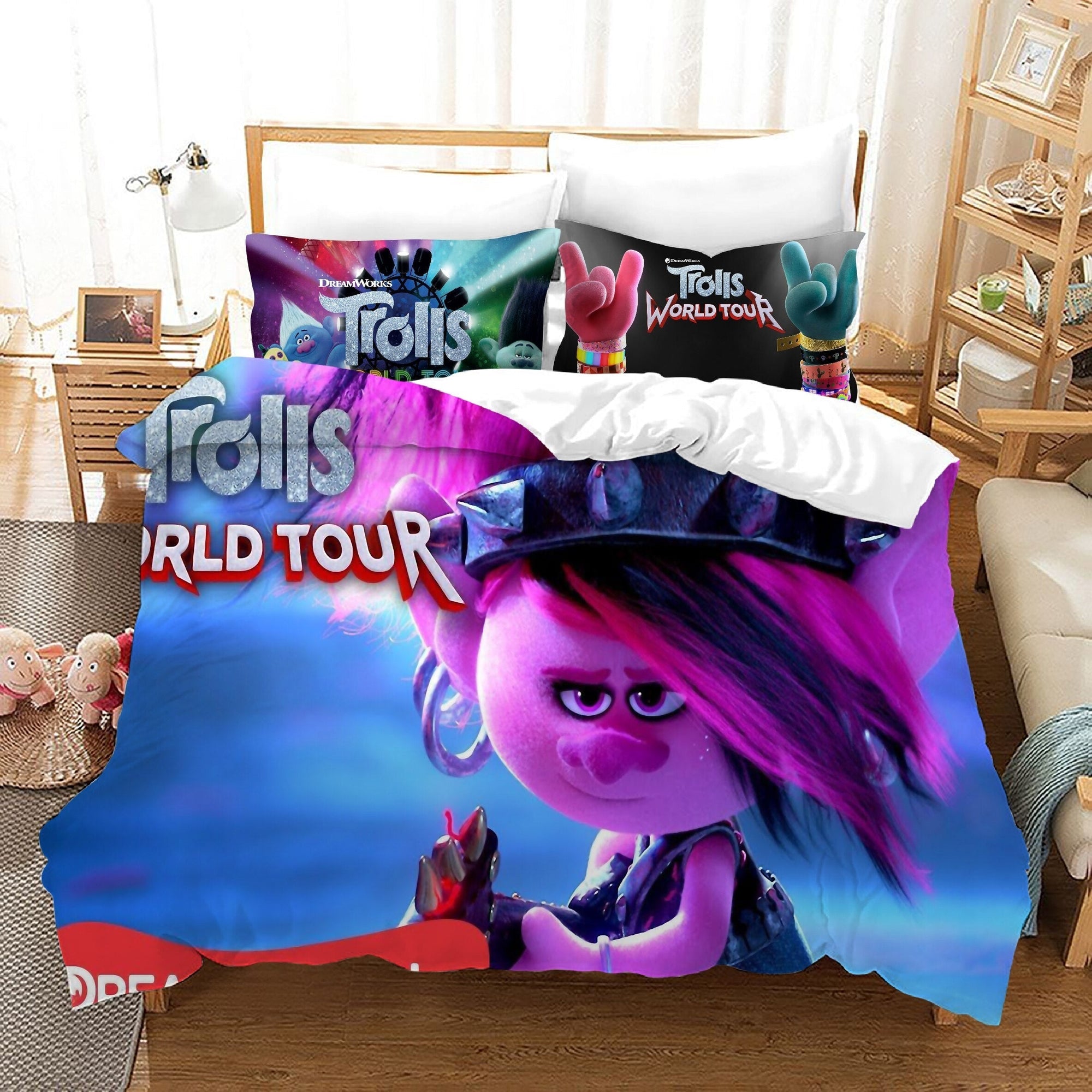 Capa De Edredom Poppy Rock'n Roll Trolls