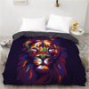 Capa De Edredon Leão Multicolorido