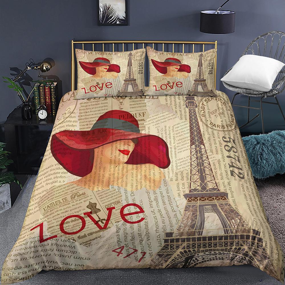 Capa De Edredom Love Torre Eiffel Paris