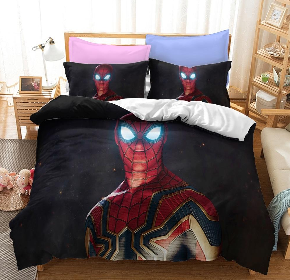 Capa De Edredom Marvel Homem Aranha Olhos Brilhantes