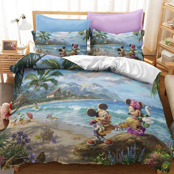 Capa De Edredom Mickey E Minnie Na Praia