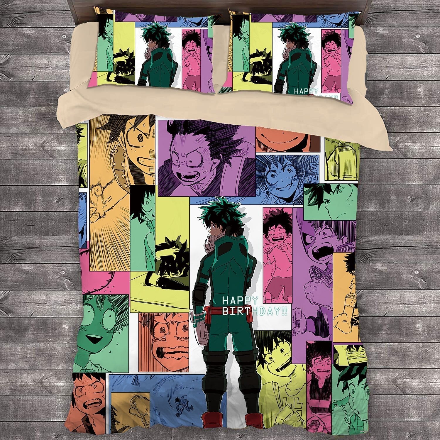 Capa De Edredom My Hero Academia Personagens Multicoloridos