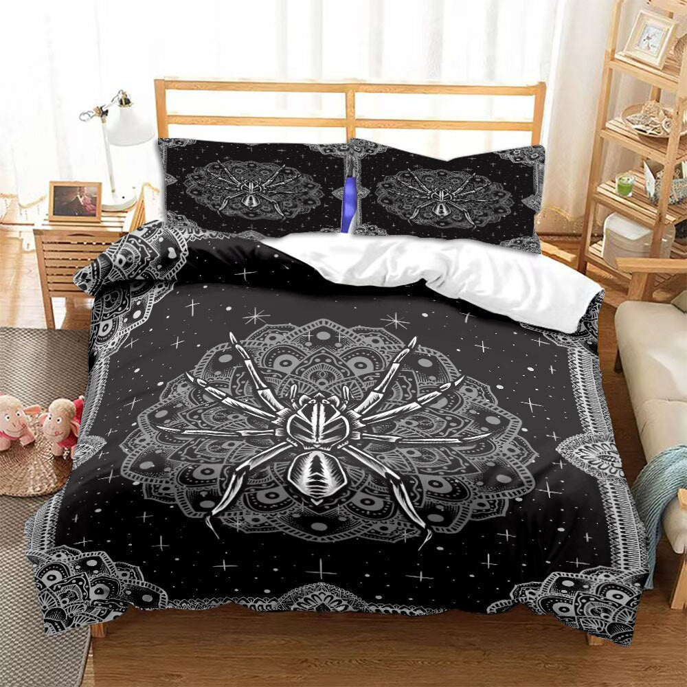 Capa De Edredom De Aranha Preta