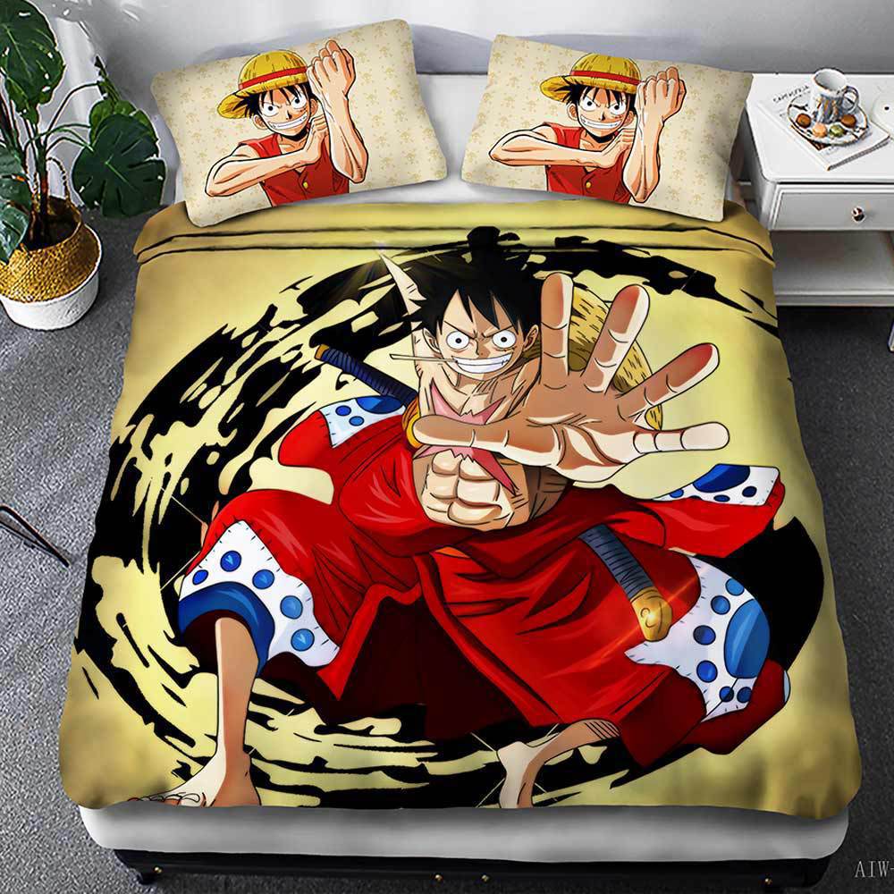 Capa De Edredom Luffy De Uma Peça Amarela