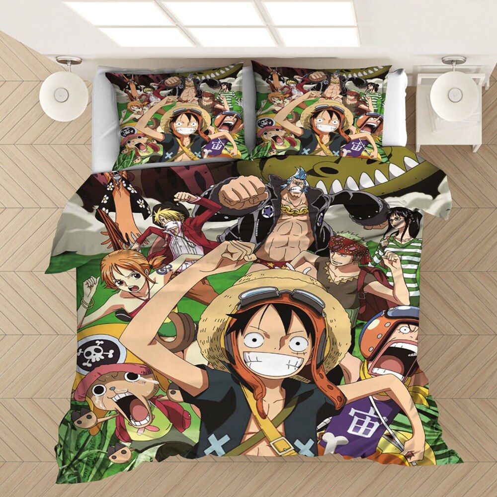 Personagens De One Piece E Capa De Edredom Luffy