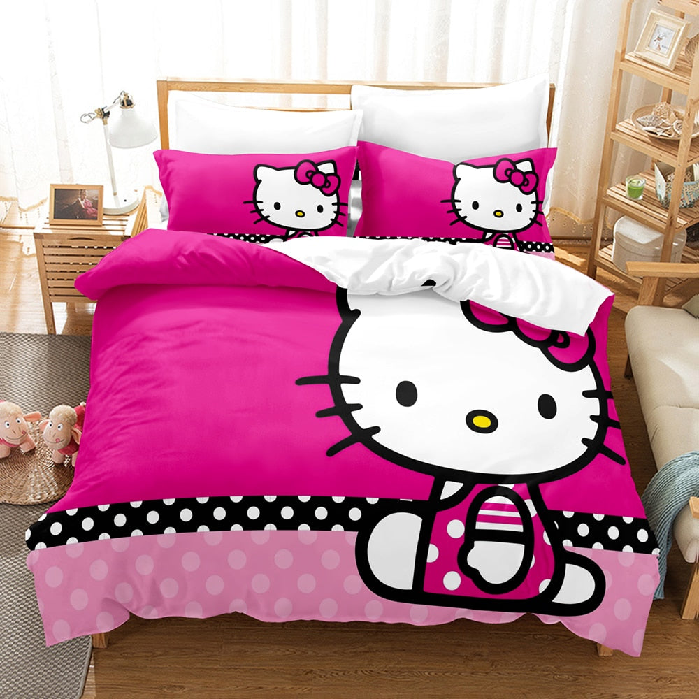 Capa De Edredom Rosa Hello Kitty