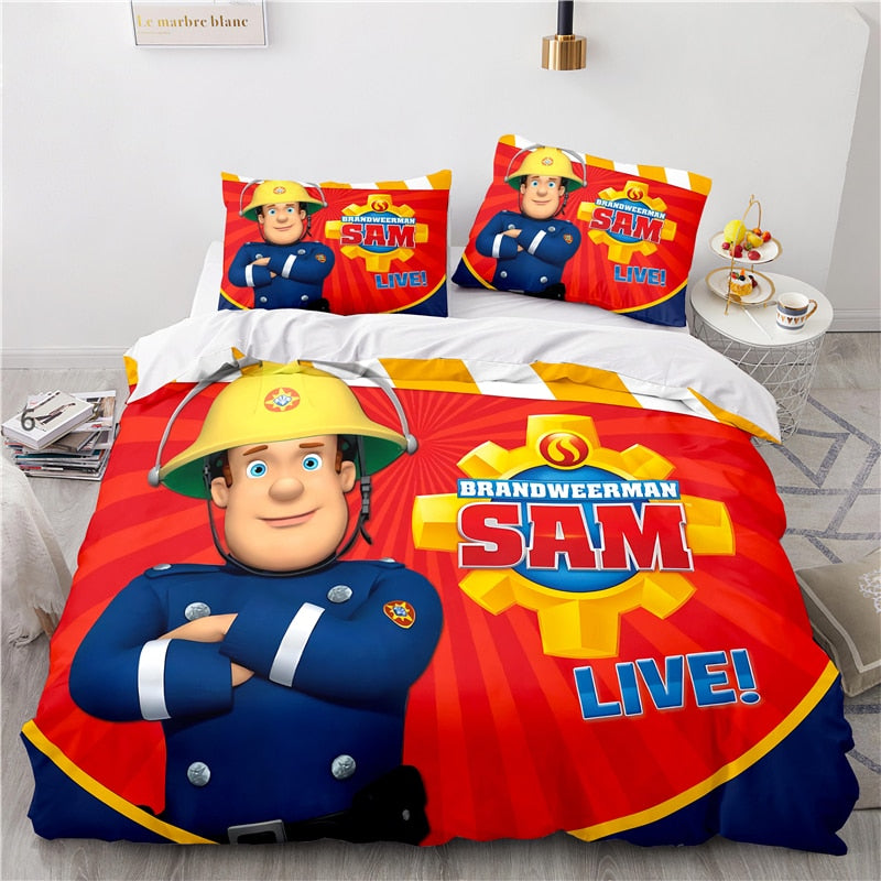 Capa De Edredom Vermelha Fireman Sam