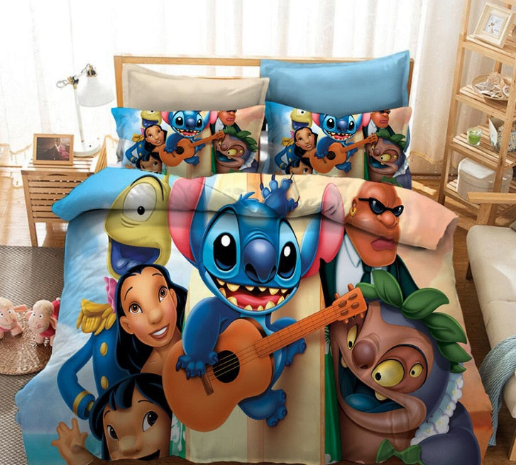 Capa De Edredom Stitch Toca Guitarra