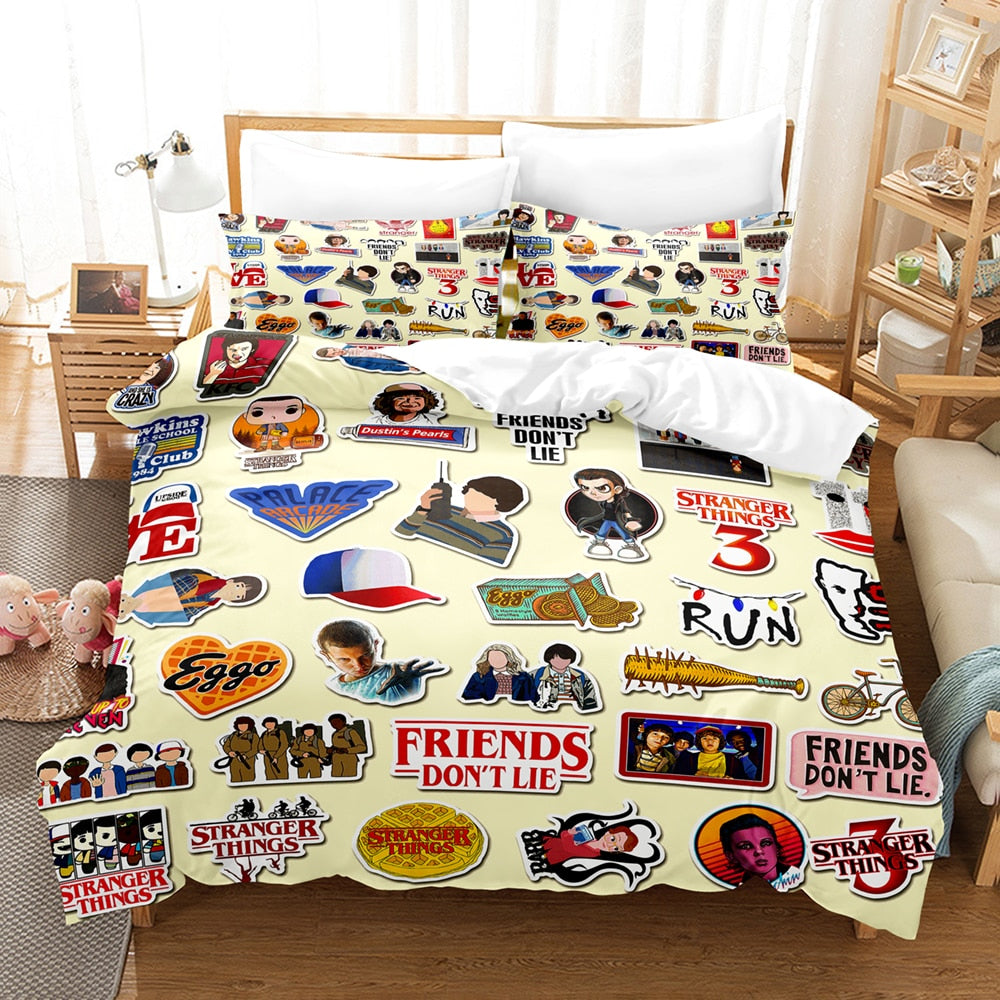 Capa De Edredom Com Logotipo Stranger Things