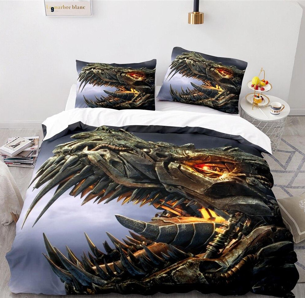 Capa De Edredom Cabeça De Dinossauro Transformers