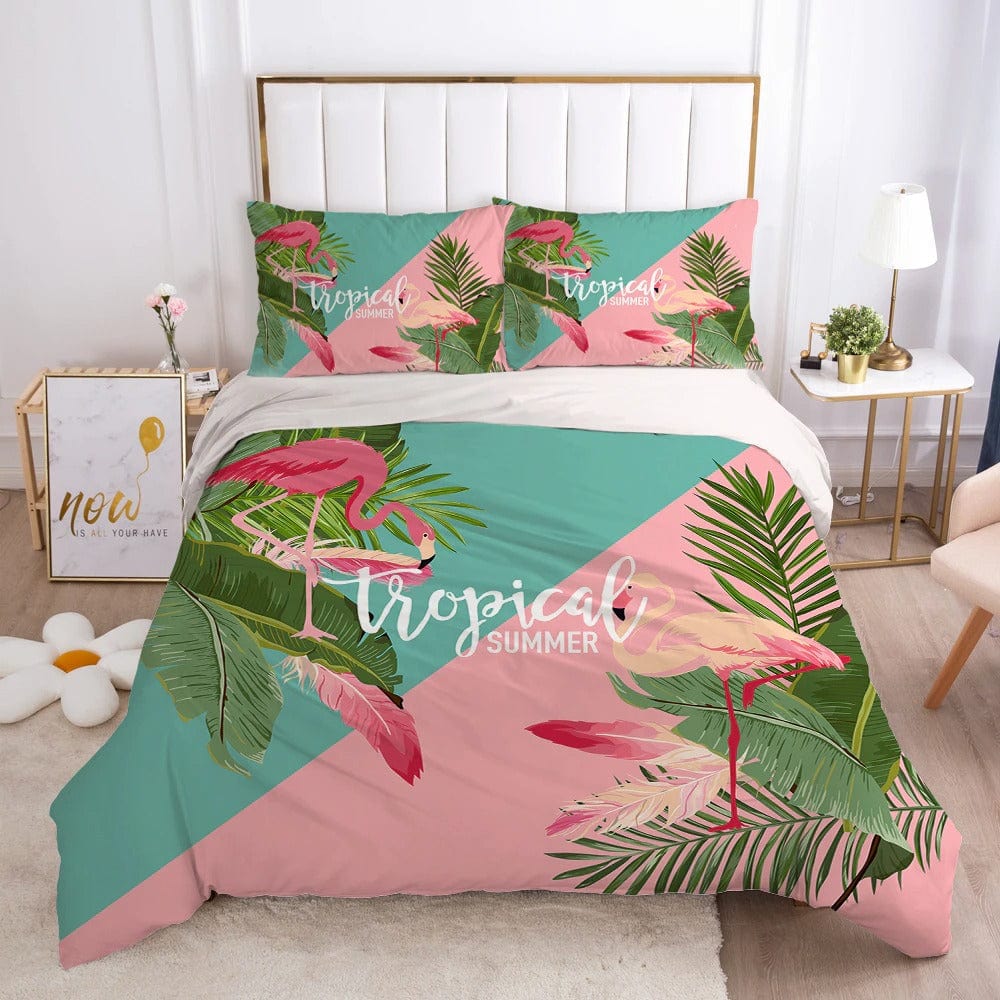 Capa De Edredon Tropical Flamingo 140 X 200