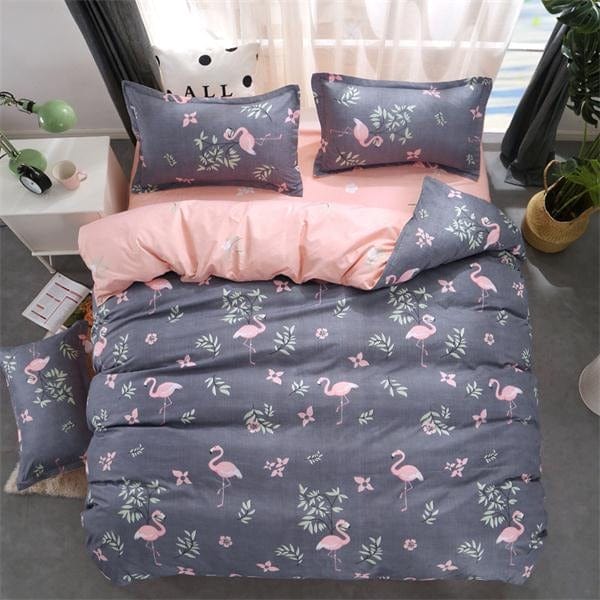 Capa De Edredom 220x240 Cinza Rosa