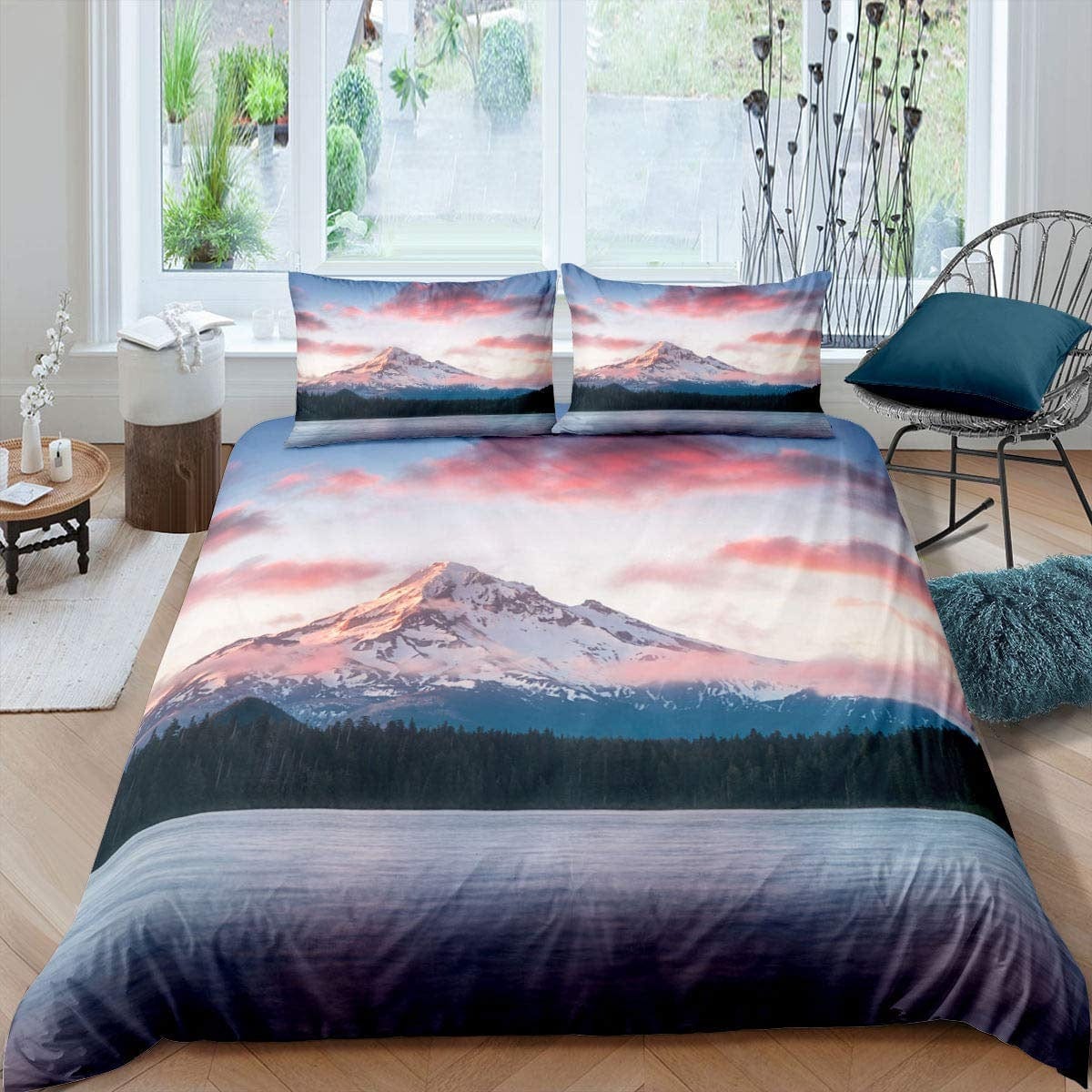 Capa De Edredom 240 X 220 Padrão Montanha