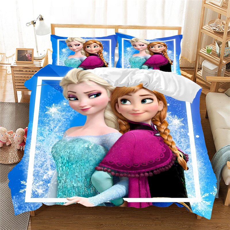 Capa De Edredom Anna E Elsa Sob Os Flocos De Neve
