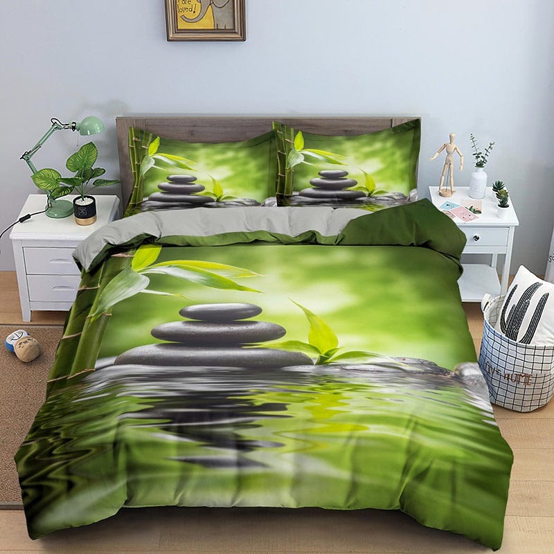 Capa De Edredom De Cascalho De Bambu