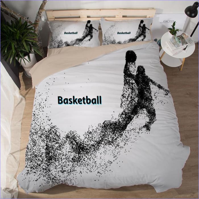 Capa De Edredom Dunk Basketball Preto E Branco