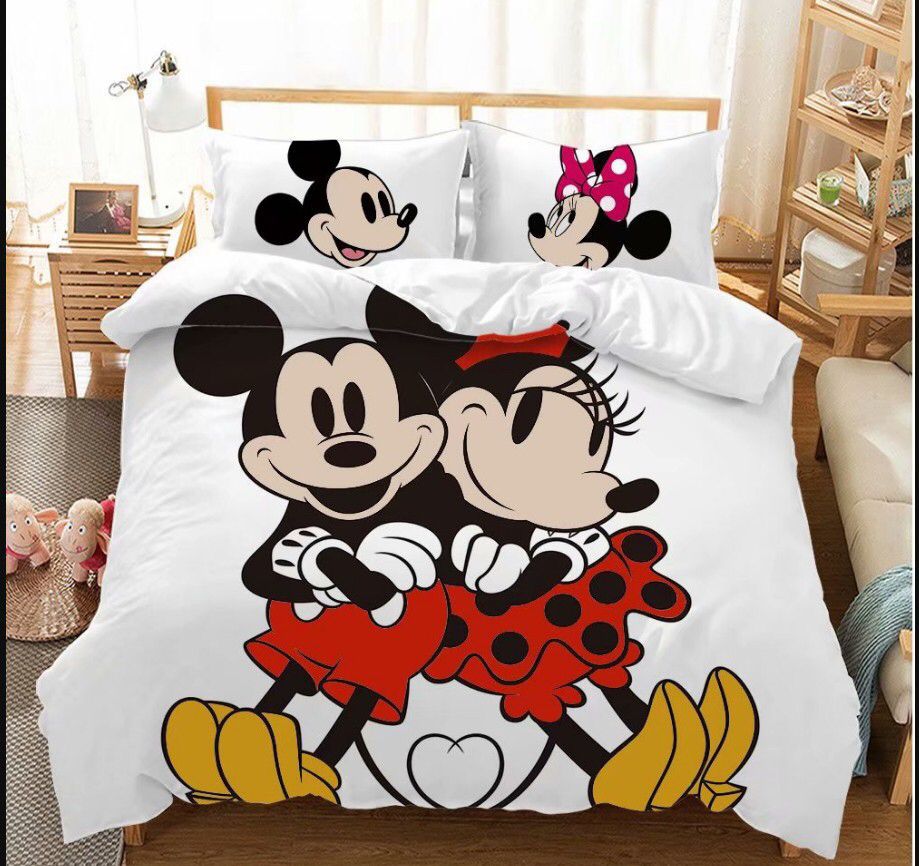 Capa De Edredon Branca Mickey E Minnie