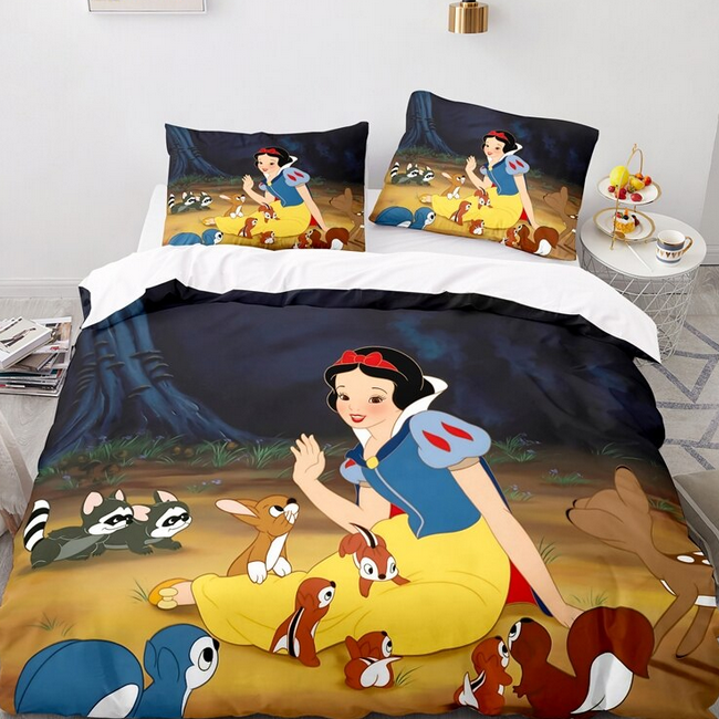 Capa De Edredom Branca De Neve E Os Animais Da Floresta