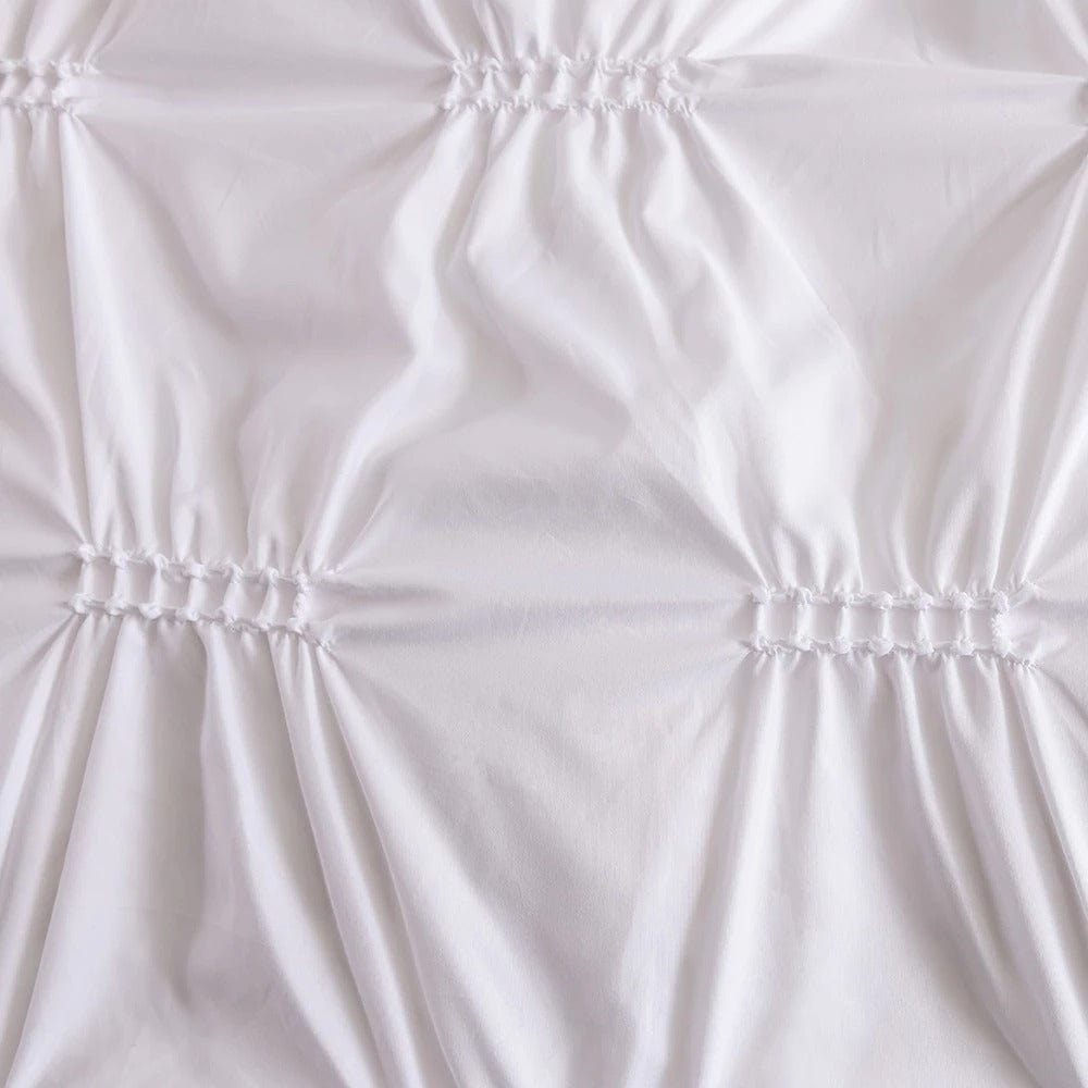 Capa De Edredom Branca Plissada