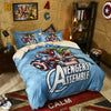 Capa De Edredom Azul Marvel Avengers 100% Algodão