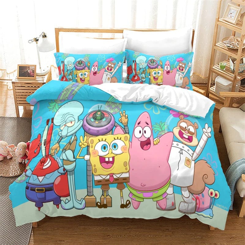 Capa De Edredom Bob Esponja Calça Quadrada 240 X 220