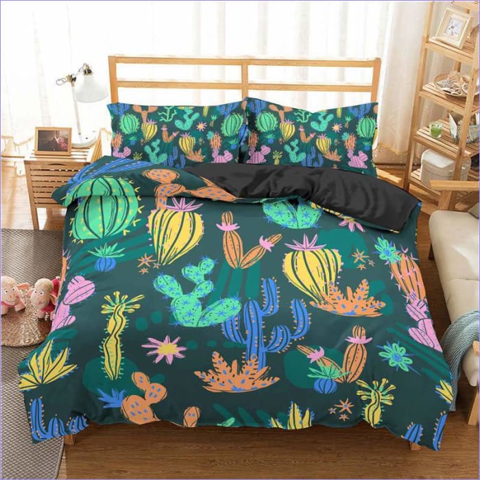 Capa De Edredon De Cacto Colorido