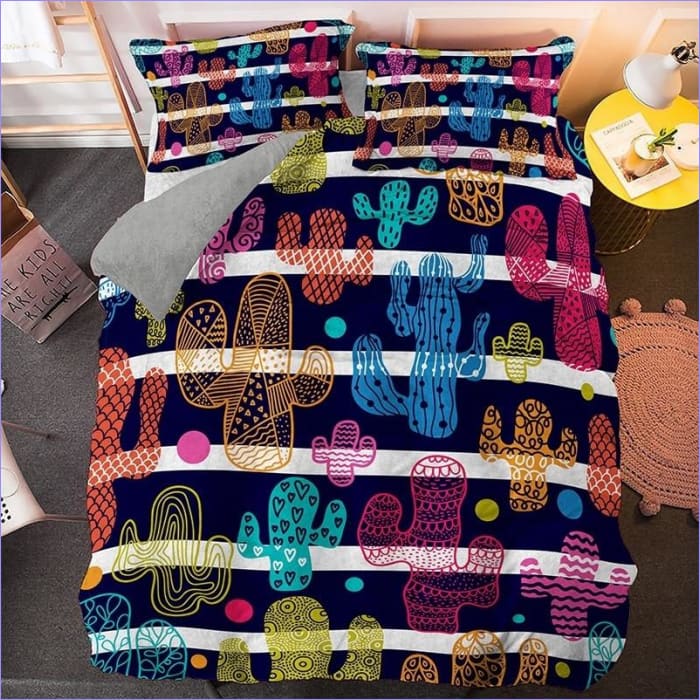 Capa De Edredom De Cacto Psicodélico