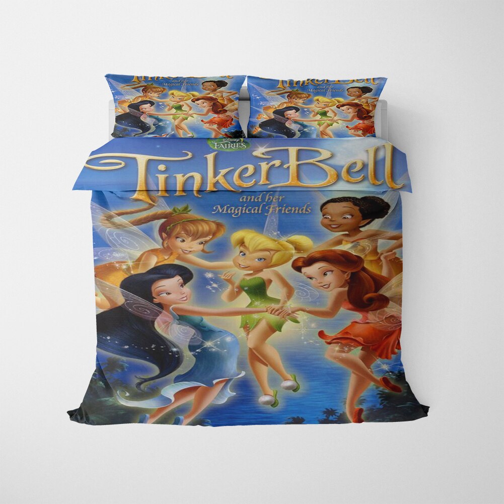 Capa De Edredom Tinker Bell E Amizade Azul