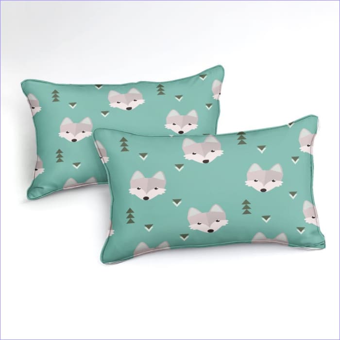 Capa De Edredon Infantil Cabeça De Lobo