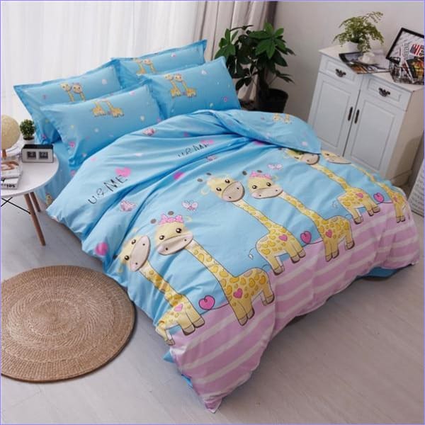 Capa De Edredon Infantil Girafa Dos Desenhos Animados