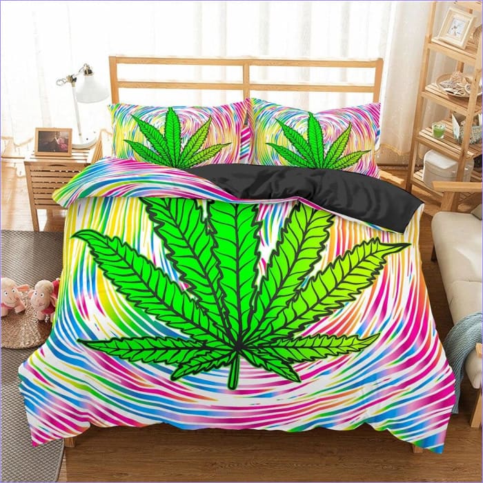 Capa De Edredom De Folha De Maconha
