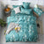 Capa De Edredom Floral Turquesa