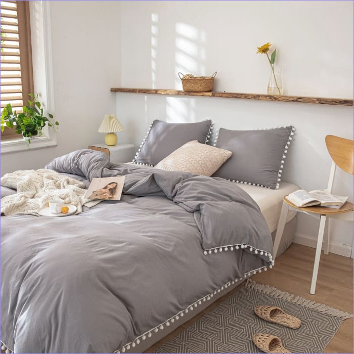 Capa De Edredom Cinza Cocooning