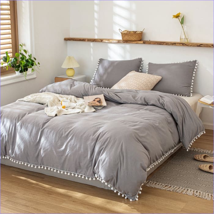 Capa De Edredom Cinza Cocooning