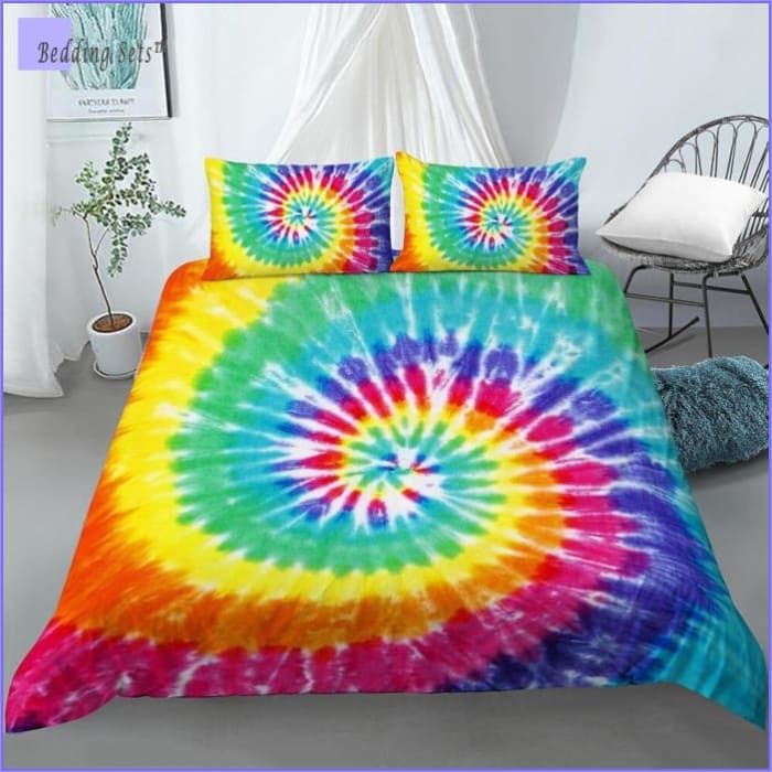 Capa De Edredom Multicolorido Redemoinho Hippie