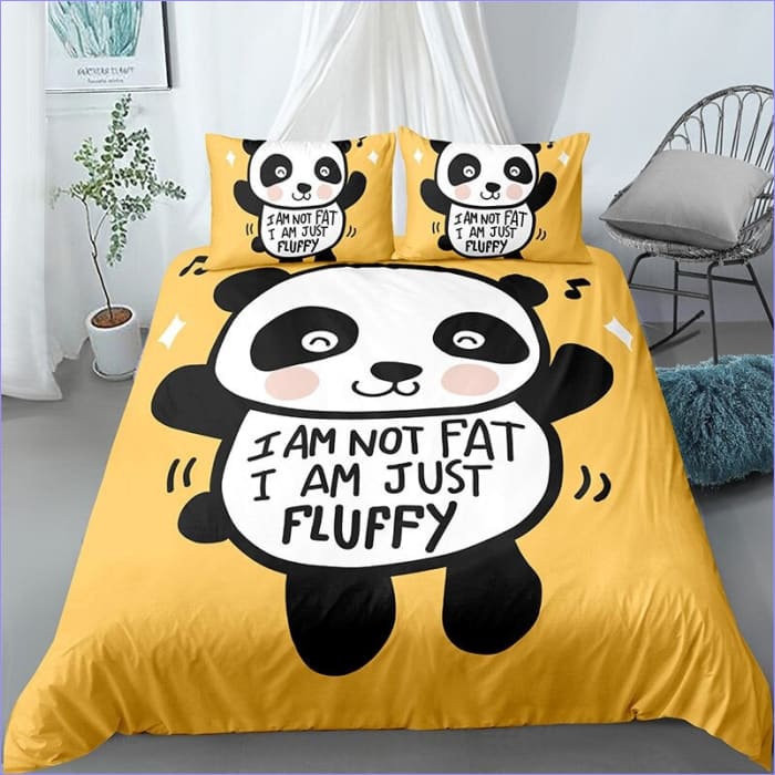 Capa De Edredom Amarelo Fat Panda