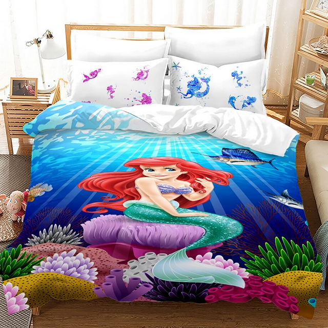 Capa De Edredom Coral Pequena Sereia