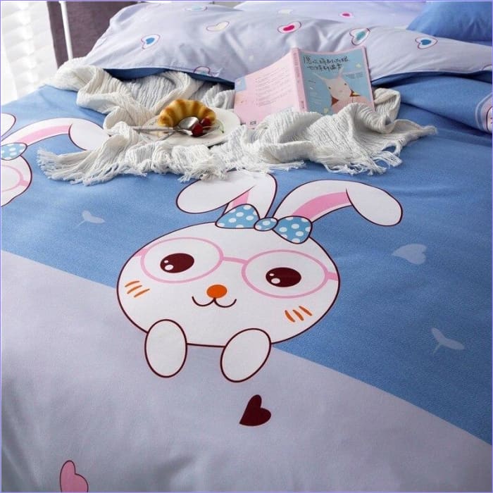 Capa De Edredom Coelho Azul Meia-Noite