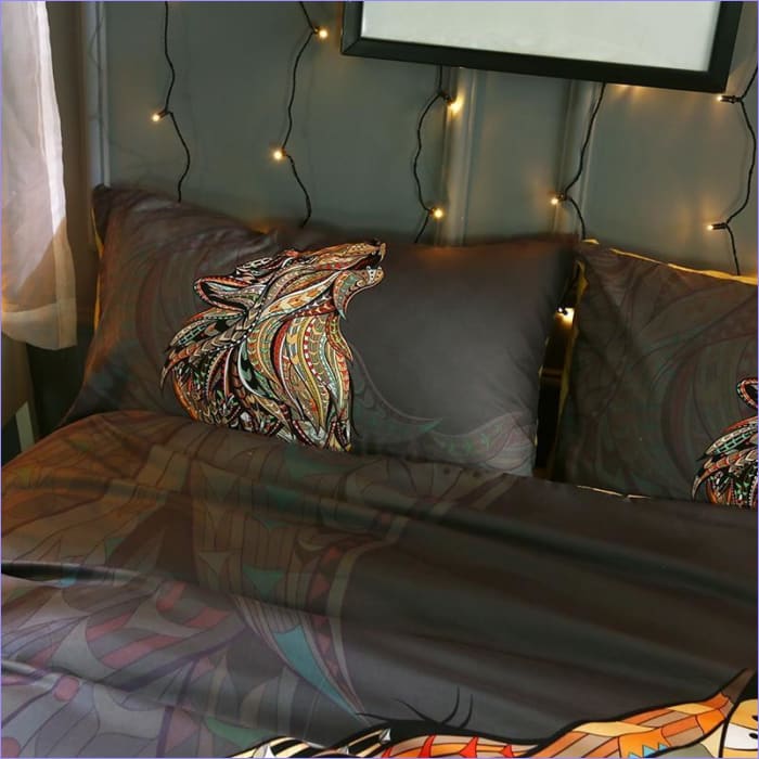 Capa De Edredom Bohemian Wolf