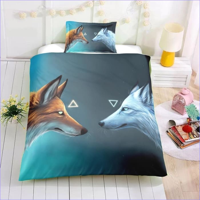 Capa De Edredom Lobo Cara A Cara