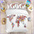 Capa De Edredom Floral Multicolorida Mapa-Múndi