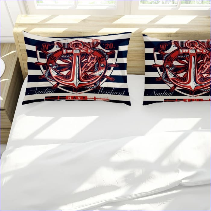 Capa De Edredom De Âncora Marinha
