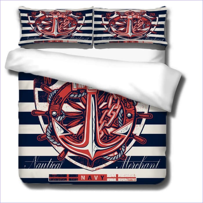 Capa De Edredom De Âncora Marinha