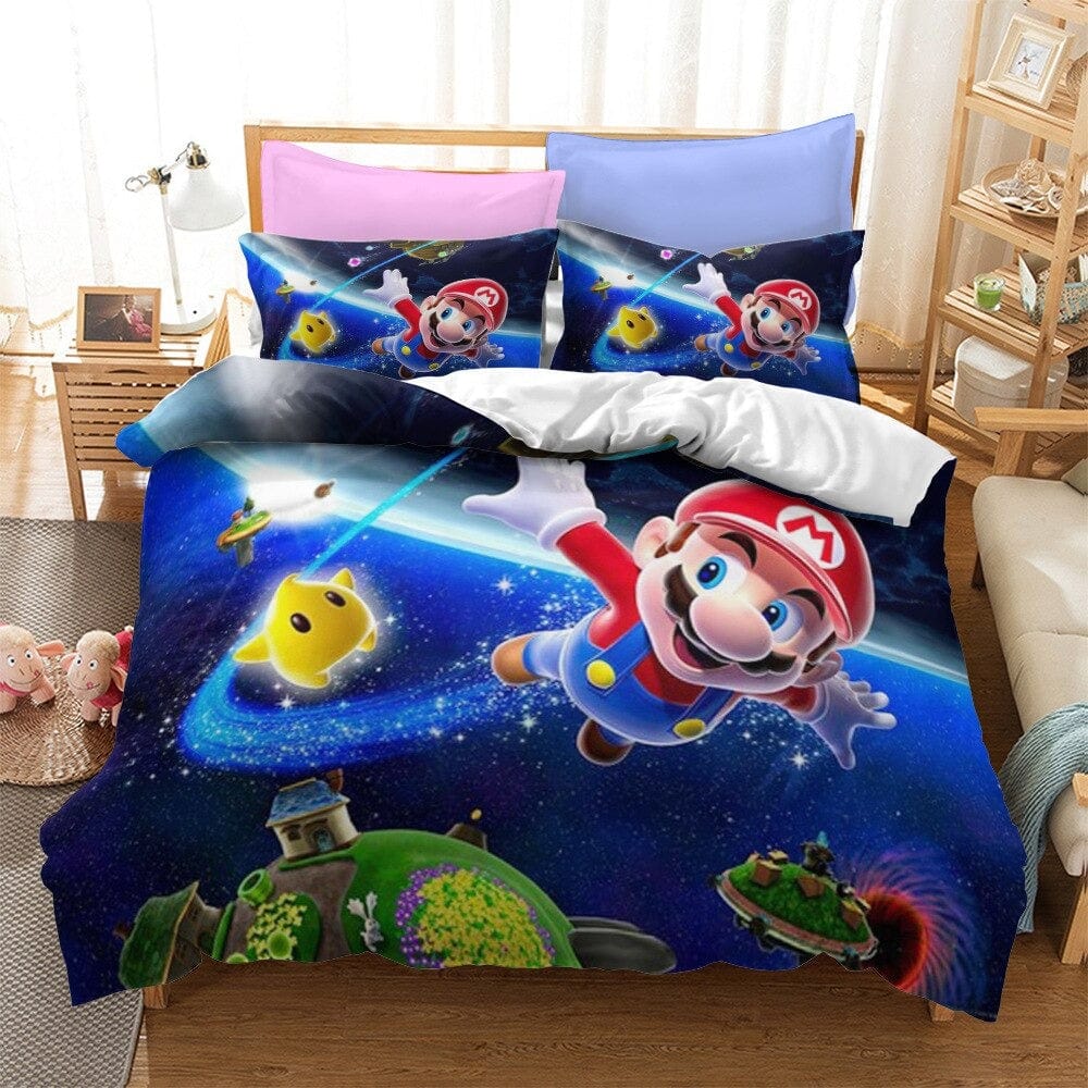 Capa De Edredom Dupla Mario Galaxy