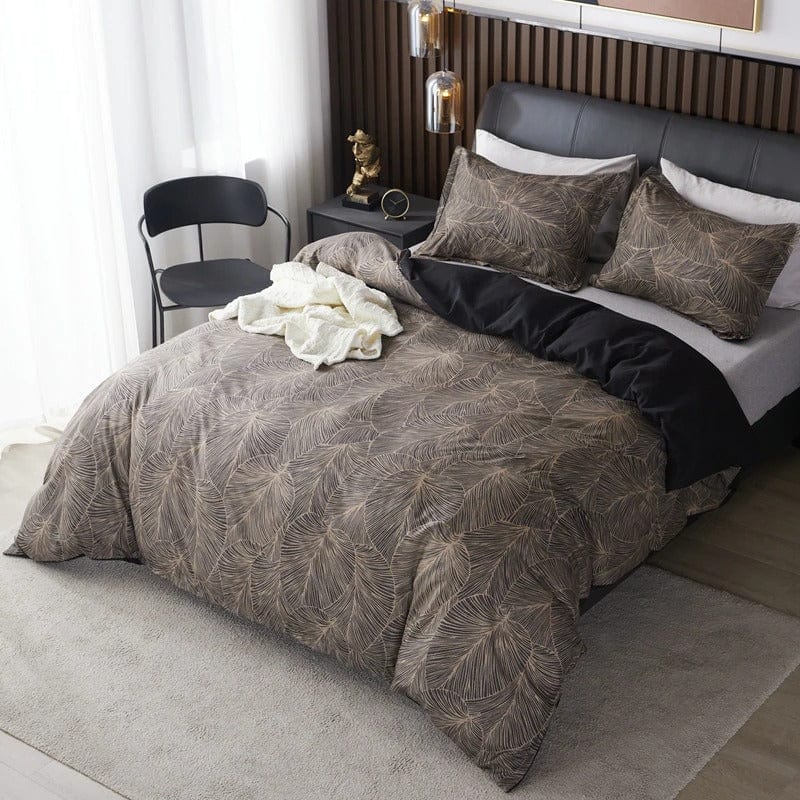 Capa De Edredom Marrom Escuro