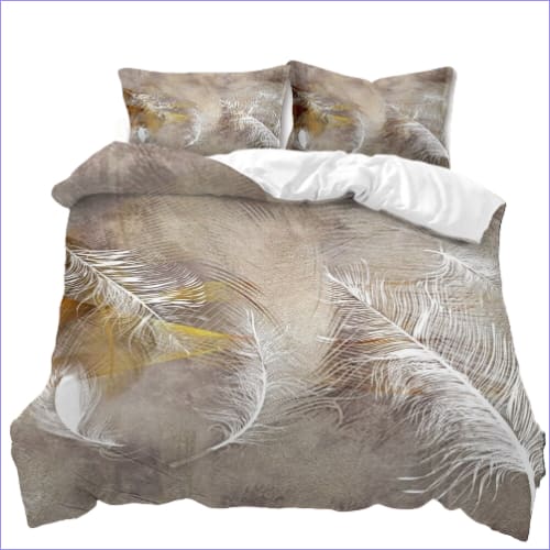 Capa De Edredom De Penas Vintage Marrom