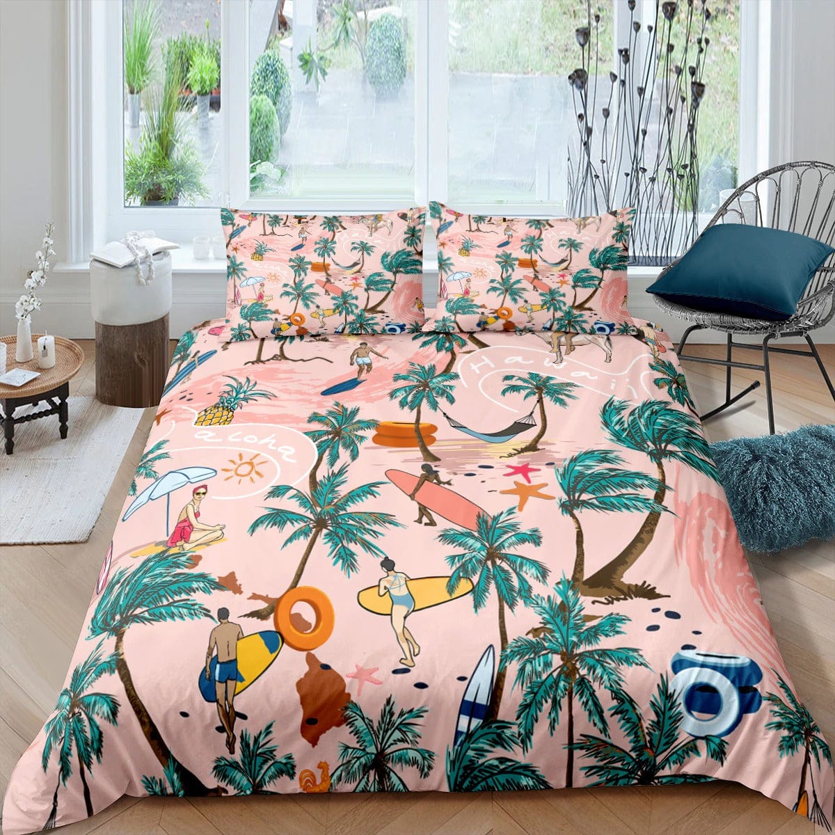 Capa De Edredon Padrão De Surf