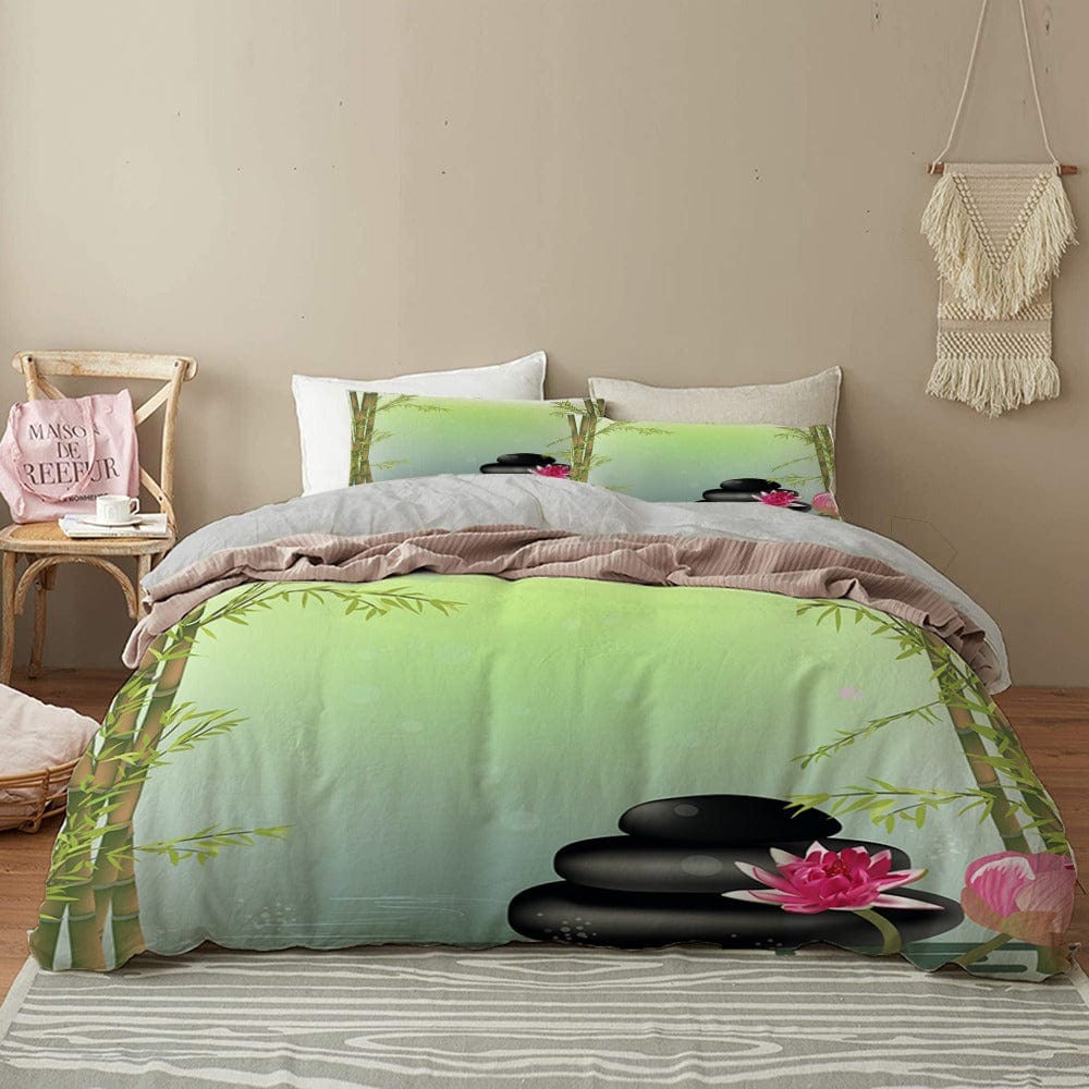 Capa De Edredon Padrão Zen