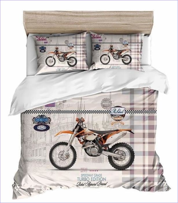Capa De Edredom Vintage Moto Cross